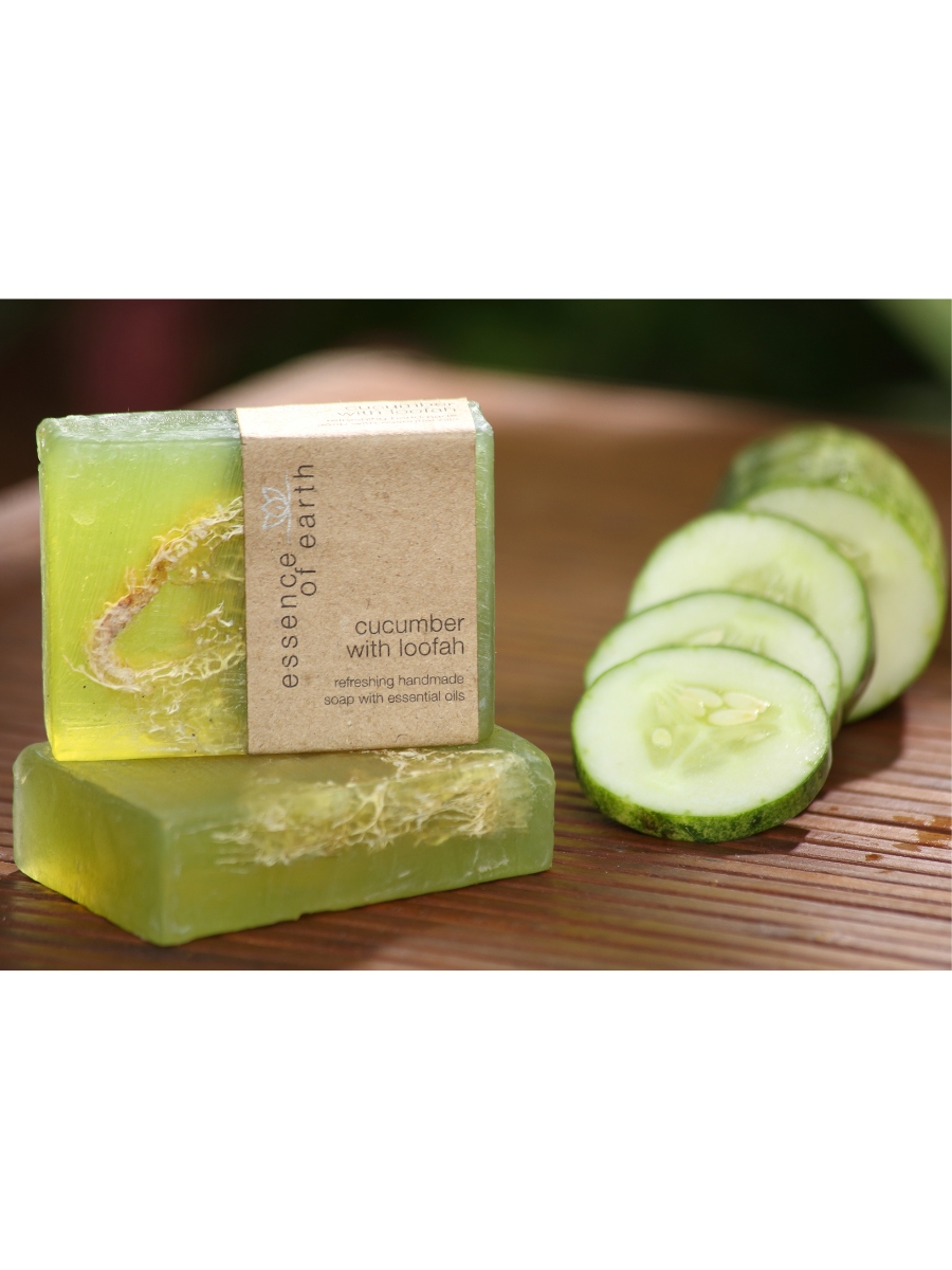 Cucumber with Loofah Handmade Soap with essential oils